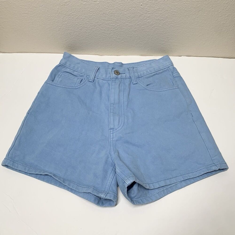 John Galt High Waist Denim Shorts S Light Blue 100% Cotton Brandy Melville
